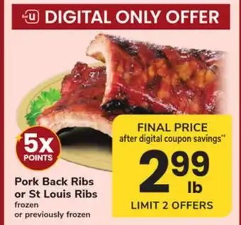 ACME Pork Back Ribs or St Louis Ribs offer