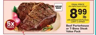ACME Beef Porterhouse or T-Bone Steak offer