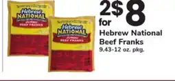 ACME Hebrew National Beef Franks offer
