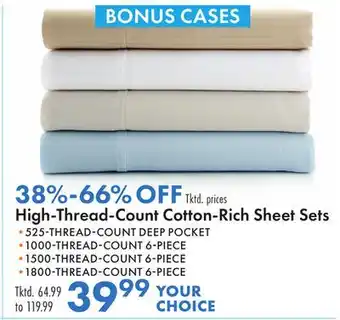 Boscov's High-Thread-Count Cotton-Rich Sheet Sets offer