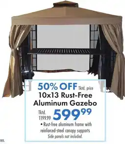 Boscov's 10x13 Rust-Free Aluminum Gazebo offer