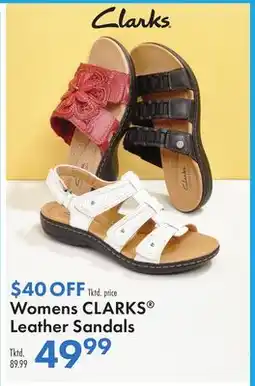 Boscov's Womens CLARKS Leather Sandals offer