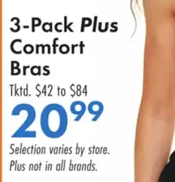 Boscov's 3-Pack Plus Comfort Bras offer