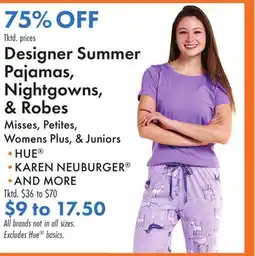 Boscov's Designer Summer Pajamas, Nightgowns, Robes offer
