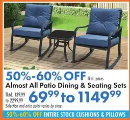 Boscov's Almost All Patio Dining & Seating Sets offer