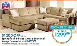 Boscov's Springfield 2-Piece Chaise Sectional offer