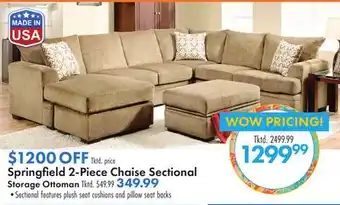 Boscov's Springfield 2-Piece Chaise Sectional offer
