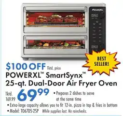 Boscov's POWERXL SmartSynx 25-qt. Dual-Door Air Fryer Oven offer