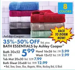 Boscov's BATH ESSENTIALS by Ashley Cooper offer