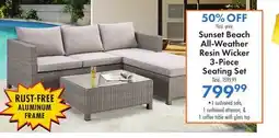 Boscov's Sunset Beach All-Weather Resin Wicker 3-Piece Seating Set offer