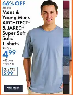 Boscov's Mens & Young Mens ARCHITECT & JARED Super Soft Solid T-Shirts offer