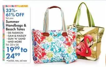 Boscov's Summer Handbags & Beach Totes offer