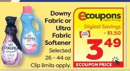 Weis Markets Downy Fabric or Ultra Fabric Softener offer