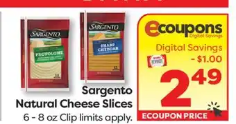 Weis Markets Sargento Natural Cheese Slices offer