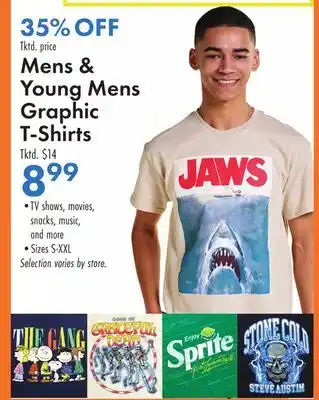 Boscov's Mens & Young Mens Graphic T-Shirts offer