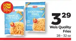 Weis Markets Weis Quality Fries offer