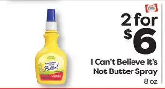 Weis Markets I Can't Believe It's Not Butter Spray offer