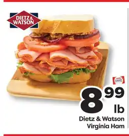 Weis Markets Dietz & Watson Virginia Ham offer