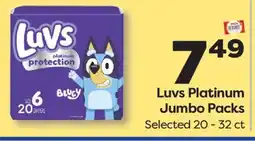 Weis Markets Luvs Platinum Jumbo Packs offer
