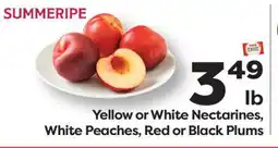 Weis Markets Yellow or White Nectarines, White Peaches, Red or Black Plums offer