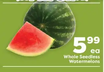 Weis Markets Whole Seedless Watermelons offer
