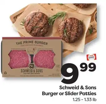 Weis Markets Schweid & Sons Burger or Slider Patties offer