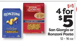 Weis Markets San Giorgio or Ronzoni Pasta offer