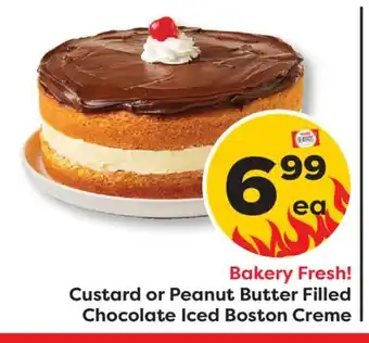 Weis Markets Custard or Peanut Butter Filled Chocolate Iced Boston Creme offer