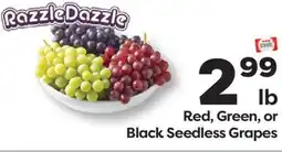 Weis Markets Red, Green, or Black Seedless Grapes offer