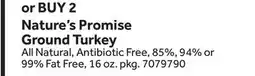 Stop&Shop Nature's Promise Ground Turkey offer