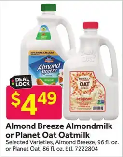 Stop&Shop Almond Breeze Almondmilk or Planet Oat Oatmilk offer