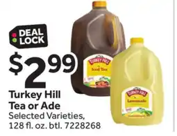 Stop&Shop Turkey Hill Tea or Ade offer