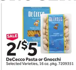 Stop&Shop DeCecco Pasta or Gnocchi offer