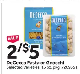 Stop&Shop DeCecco Pasta or Gnocchi offer