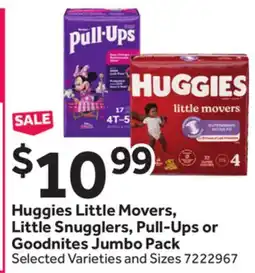 Stop&Shop Huggies Little Movers, Little Snugglers, Pull-Ups or Goodnites Jumbo Pack offer
