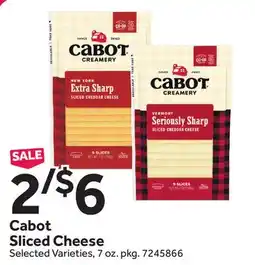 Stop&Shop Cabot Sliced Cheese offer