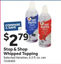 Stop&Shop Stop & Shop Whipped Topping offer