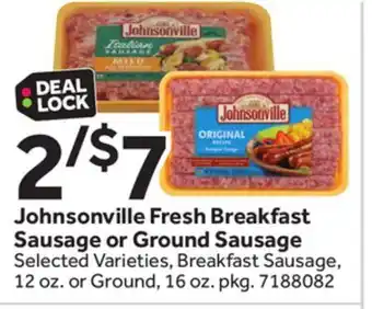 Stop&Shop Johnsonville Fresh Breakfast Sausage or Ground Sausage offer