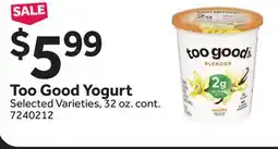 Stop&Shop Too Good Yogurt offer