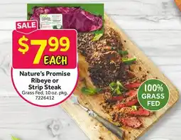 Stop&Shop Nature's Promise Ribeye or Strip Steak offer