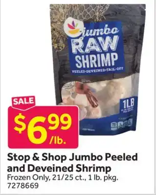 Stop&Shop Stop & Shop Jumbo Peeled and Deveined Shrimp offer