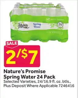 Stop&Shop Nature's Promise Spring Water 24 Pack offer