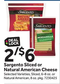 Stop&Shop Sargento Sliced or Natural American Cheese offer