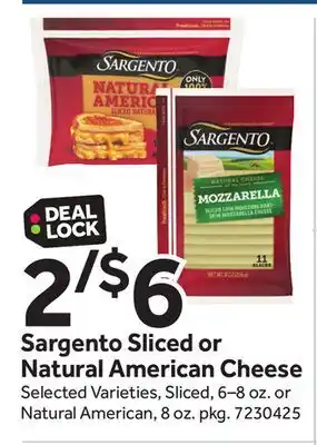 Stop&Shop Sargento Sliced or Natural American Cheese offer