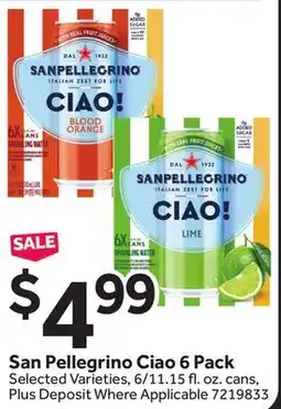 Stop&Shop San Pellegrino Ciao offer