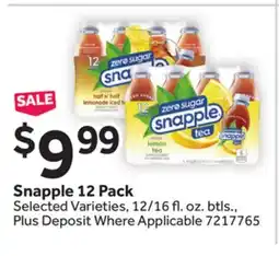 Stop&Shop Snapple 12 Pack offer
