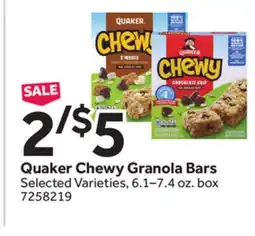 Stop&Shop Quaker Chewy Granola Bars offer