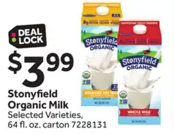 Stop&Shop Stonyfield Organic Milk offer