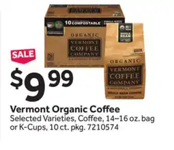 Stop&Shop Vermont Organic Coffee offer