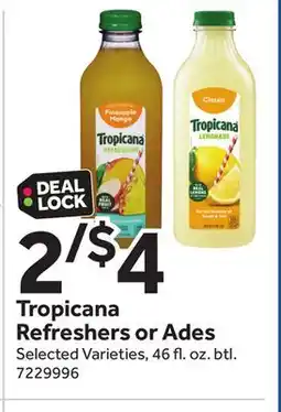 Stop&Shop Tropicana Refreshers or Ades offer